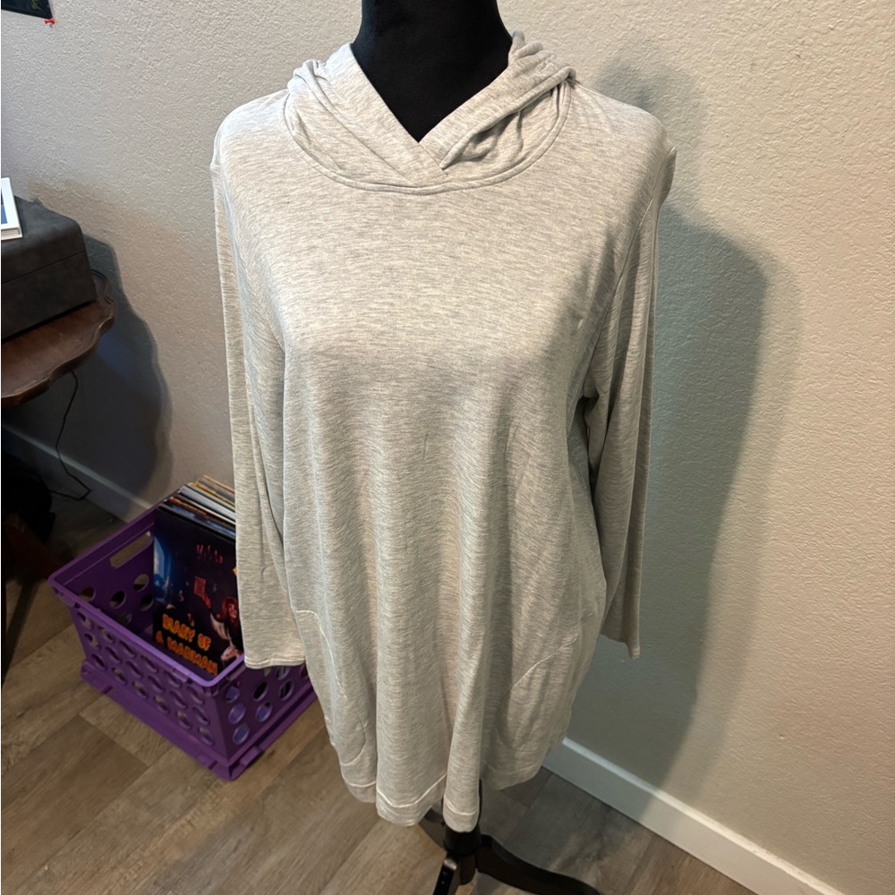 J. Jill fit Large light gray hoodie